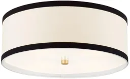 Gild - Cream Linen Shade with Black Linen Trim color