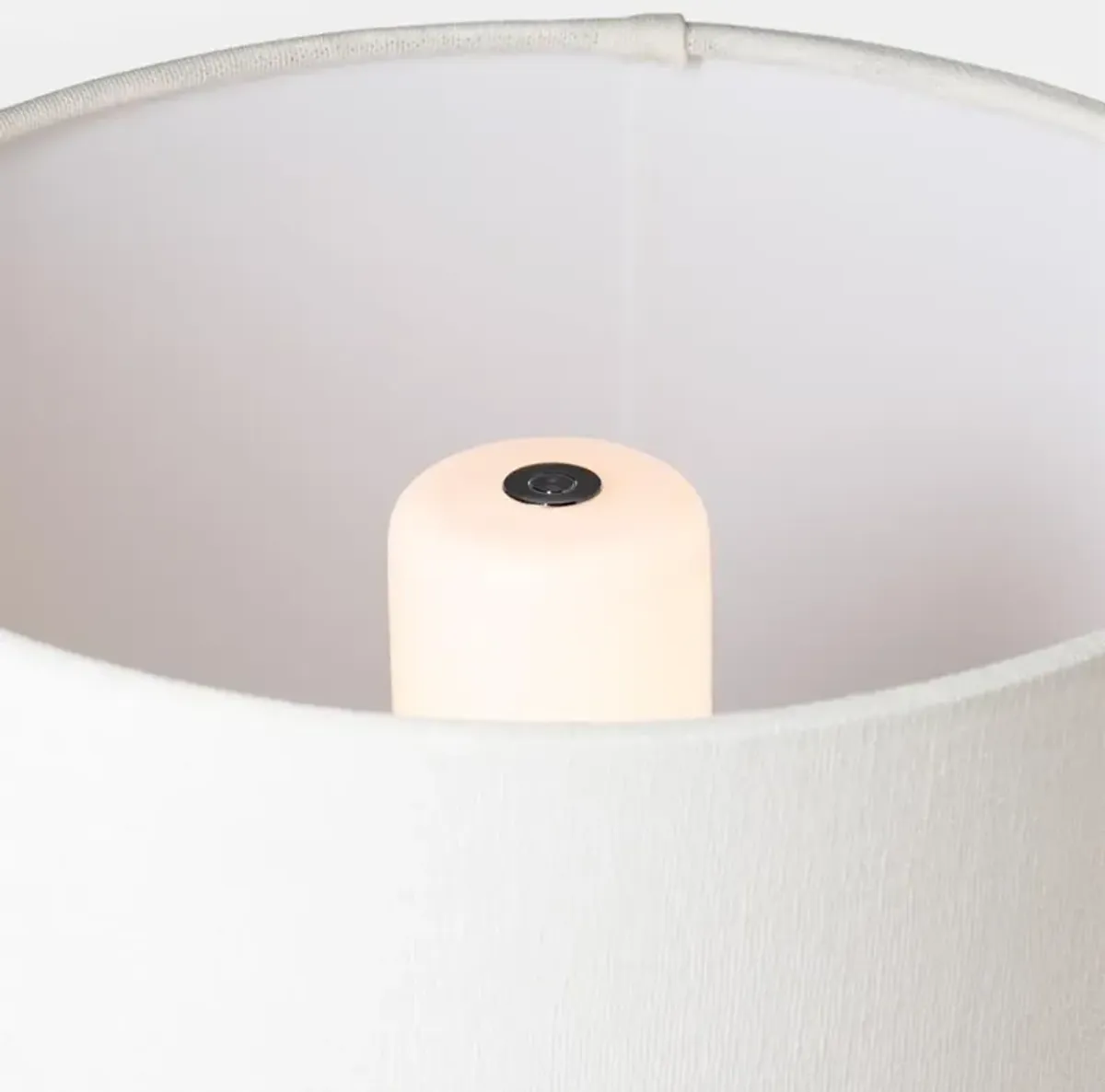 Visual Comfort Gaios Crackled Ivory Ceramic Cordless Table Lamp