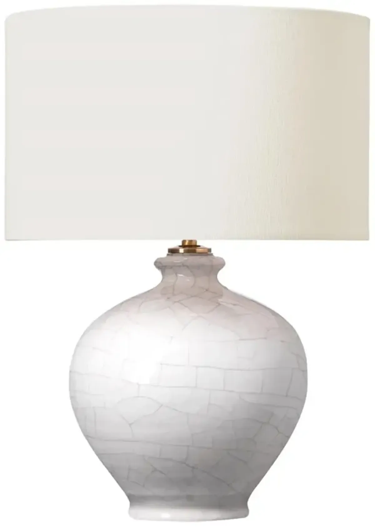 Visual Comfort Gaios Crackled Ivory Ceramic Cordless Table Lamp