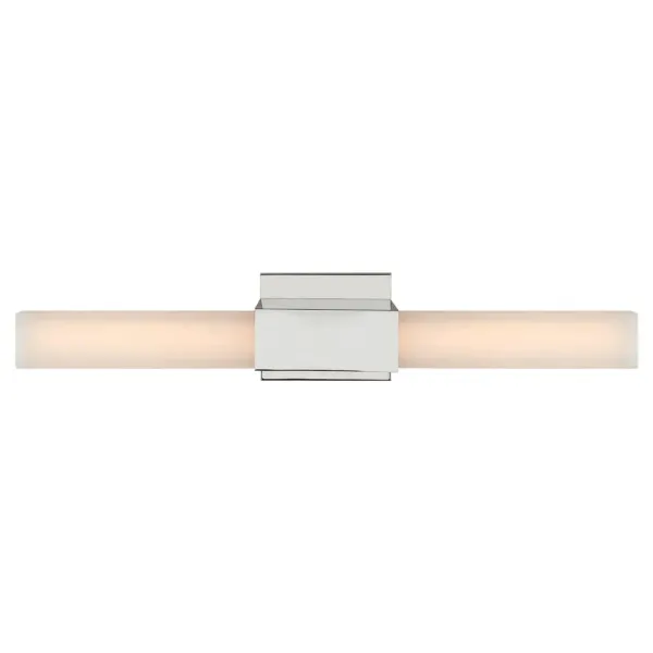 Visual Comfort Covet Modern Polished Nickel Alabaster Mirror Bath Sconce
