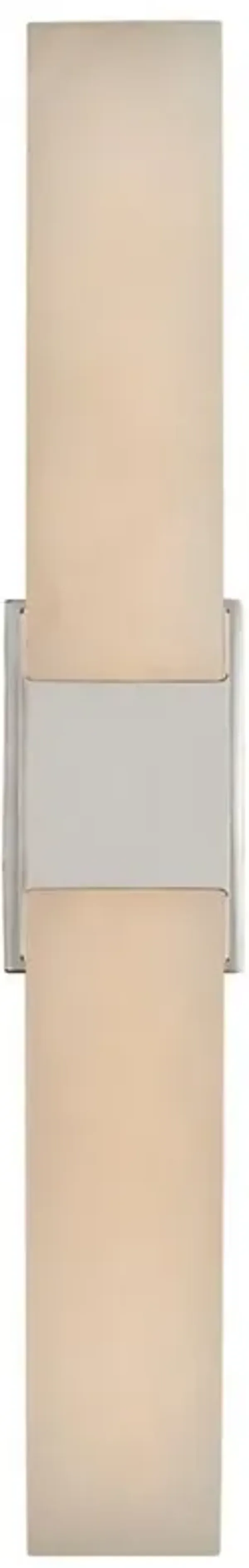 Visual Comfort Covet Modern Polished Nickel Alabaster Double Box Sconce