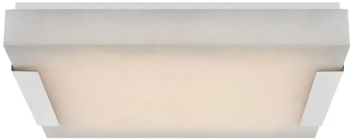 Visual Comfort Covet Modern Polished Nickel Alabaster Flush Mount - Large