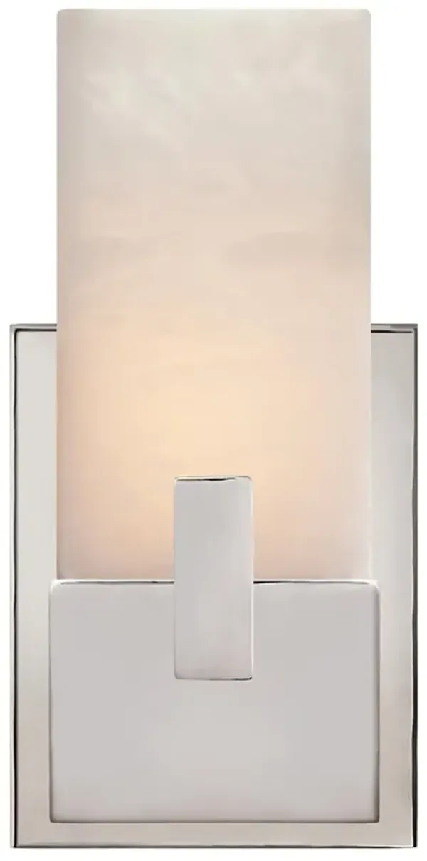 Visual Comfort Covet Modern Polished Nickel Alabaster Clip Bath Sconce
