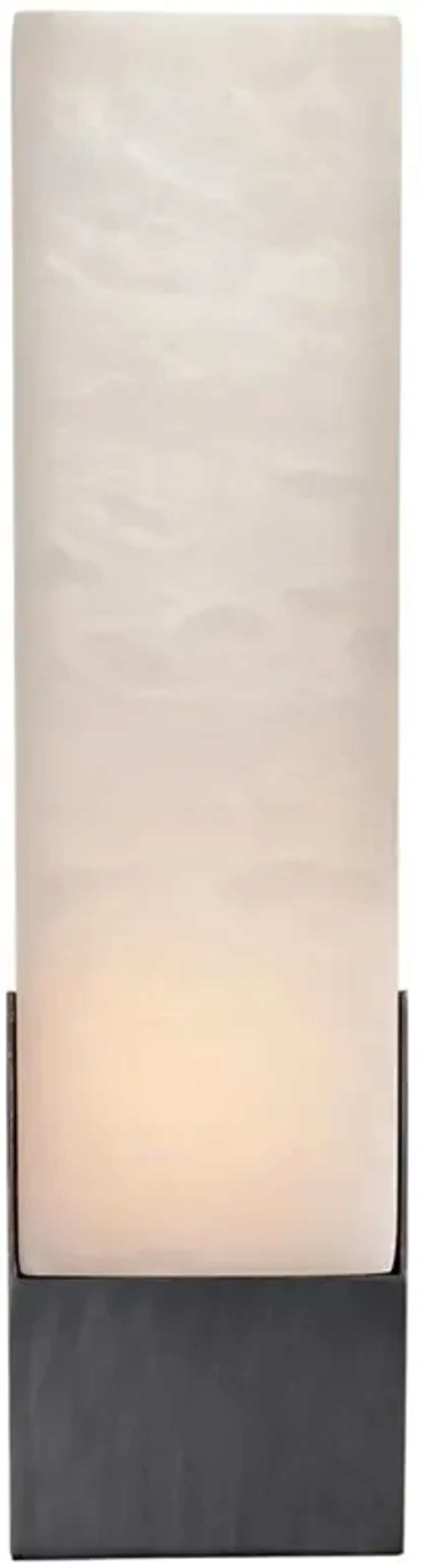 Visual Comfort Covet Modern Bronze Metal Alabaster Tall Box Bath Sconce