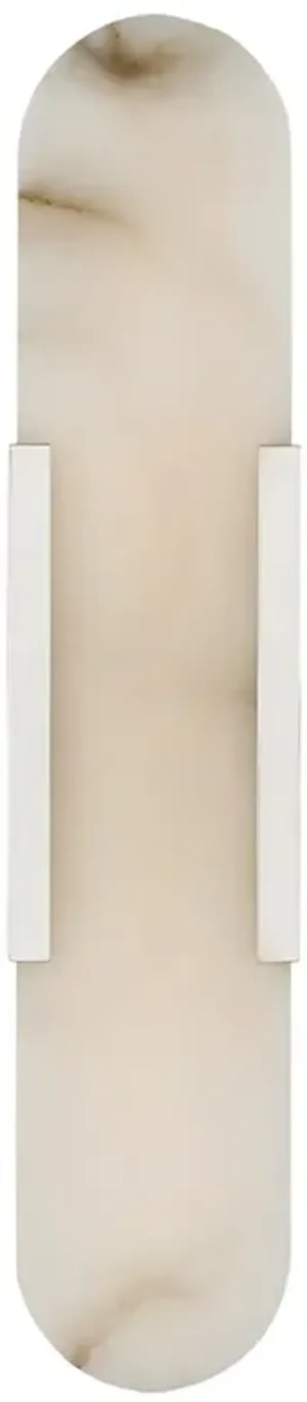 Visual Comfort Melange Modern Polished Nickel Alabaster Elongated Sconce - 20"