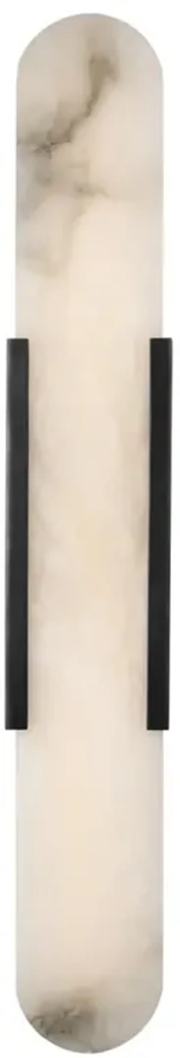 Visual Comfort Melange Bronze Metal Alabaster Elongated Sconce - 28"