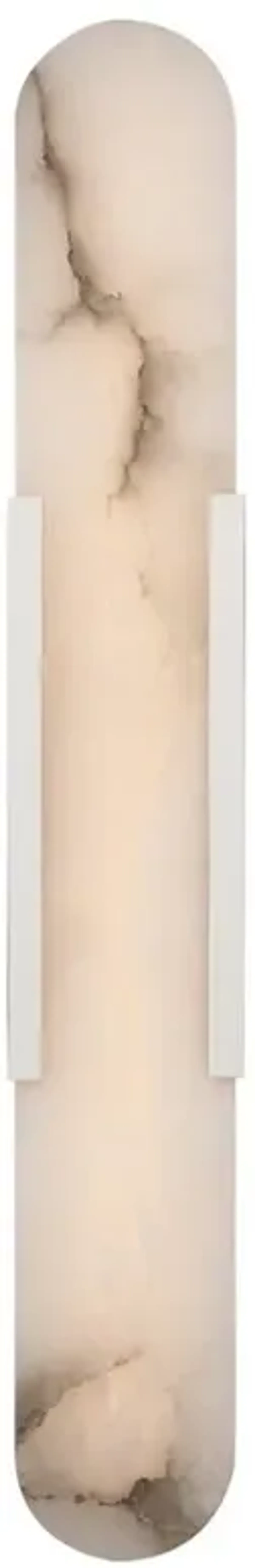 Visual Comfort Melange Polished Nickel Alabaster Elongated Sconce - 28"