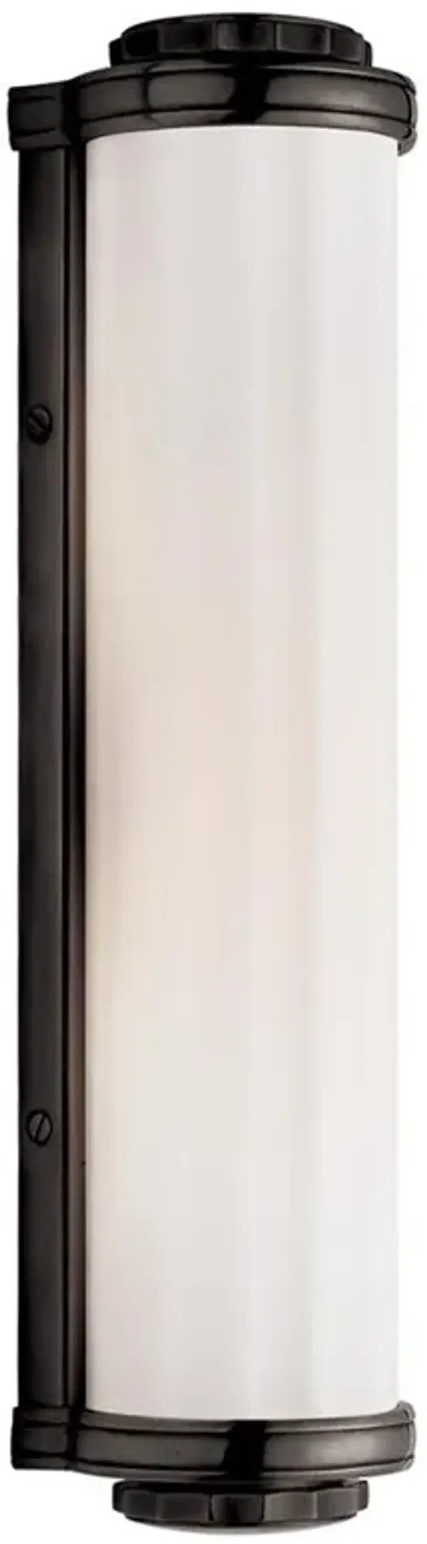 Visual Comfort Milton Road Modern Bronze Metal White Glass Bath Sconce