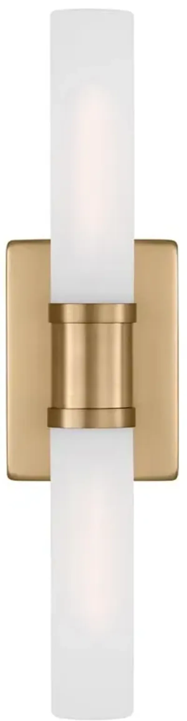 Visual Comfort Studio Keaton Modern Satin Brass 2 Light Bath Sconce
