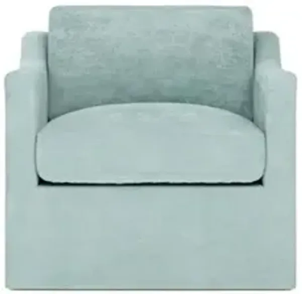 Madeline French Blue Swivel Chair