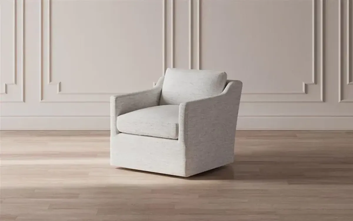 Madeline Eggshell Blue Swivel Chair