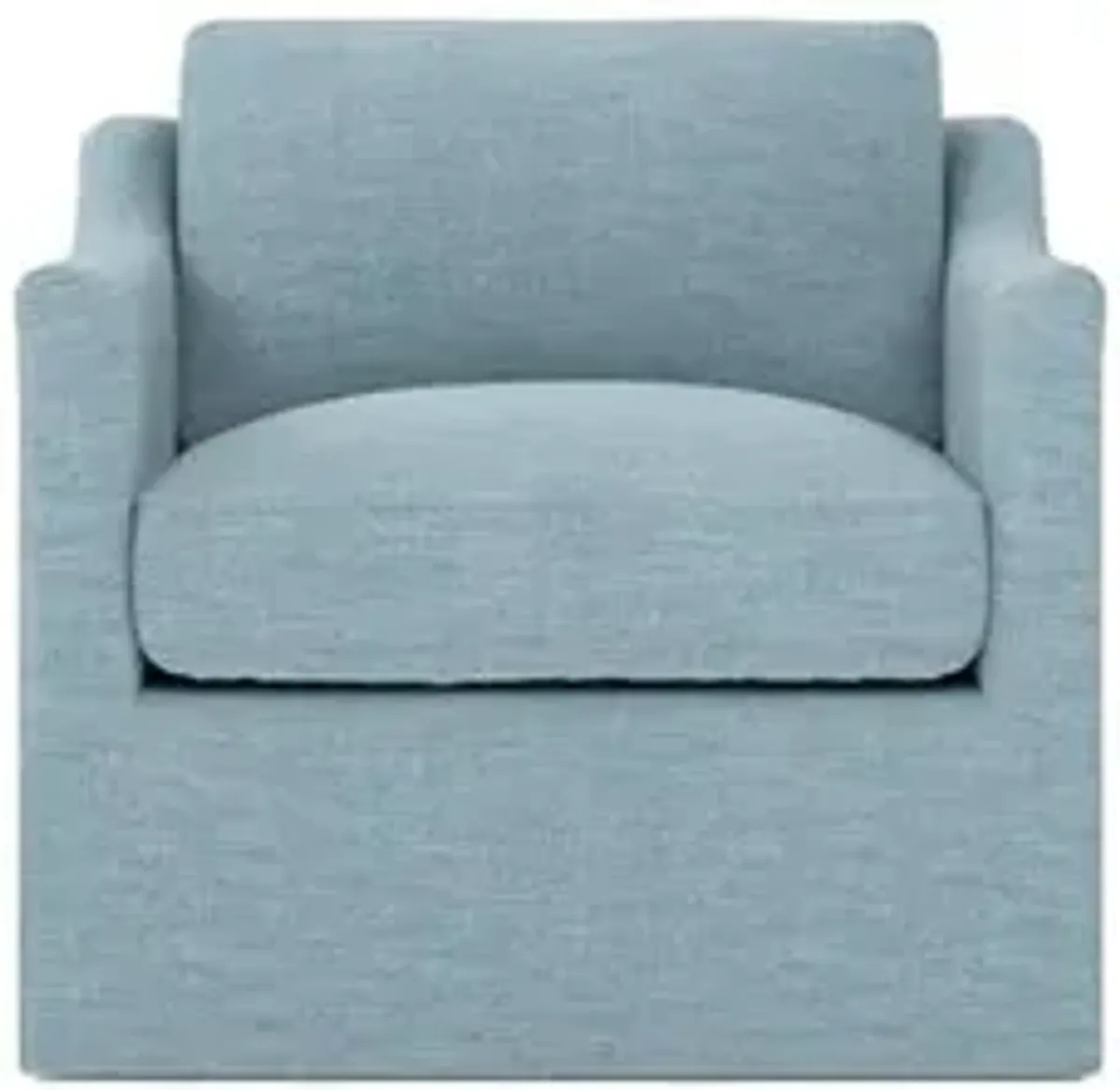 Madeline Eggshell Blue Swivel Chair