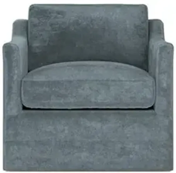 Madeline Slate Blue Swivel Chair