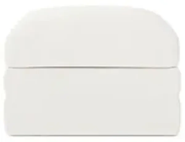 Madeline Canvas Upholstered to Floor Ottoman