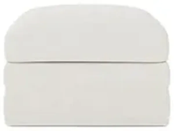 Madeline Pearl Upholstered to Floor Ottoman