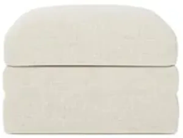 Madeline Vanilla Upholstered to Floor Ottoman