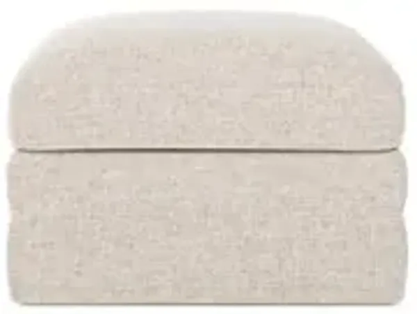 Madeline Straw Upholstered to Floor Ottoman