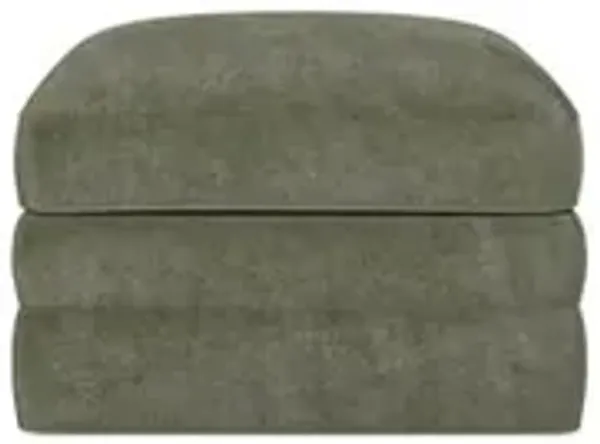 Madeline Sage Green Upholstered to Floor Ottoman