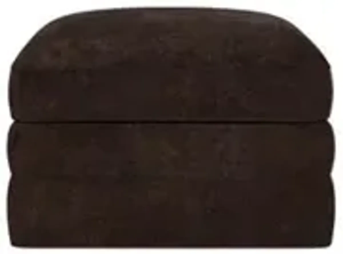 Madeline Dark Chocolate Upholstered to Floor Ottoman