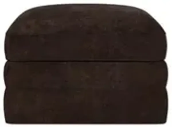 Madeline Dark Chocolate Upholstered to Floor Ottoman