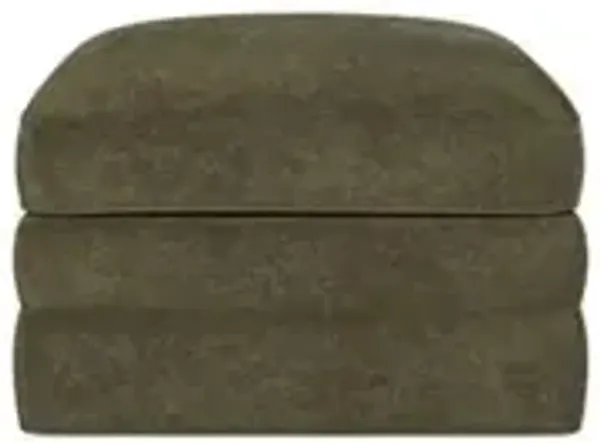 Madeline Tuscan Olive Upholstered to Floor Ottoman