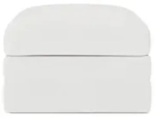 Madeline Snow Upholstered to Floor Ottoman