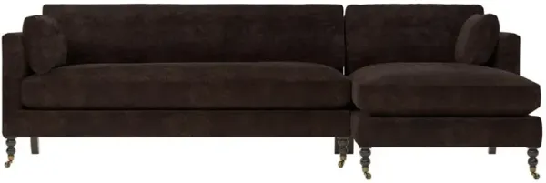 Madeline Dark Chocolate Chaise Sectional - Right Chaise - 113"