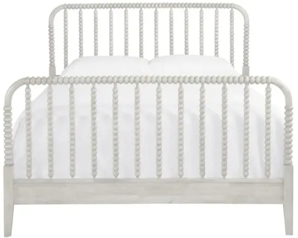 Lynda Coastal Beach Frost White Wood Spindle Bed - King
