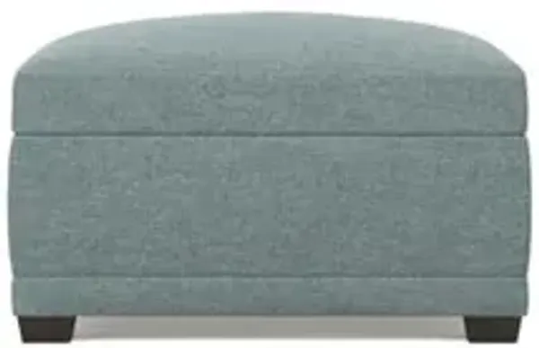 Weybridge Heathered Teal Ottoman