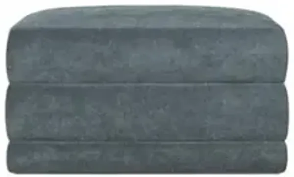 Weybridge Slate Blue Ottoman - Upholstered to Floor
