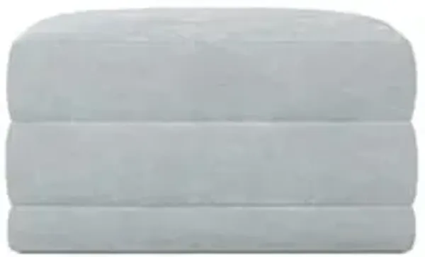 Weybridge Pale Blue Ottoman - Upholstered to Floor