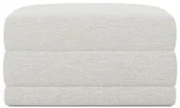 Weybridge Ecru Performance Ottoman - Upholstered to Floor