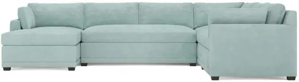 Weybridge French Blue U-Chaise Sectional - Left Chaise - 142"
