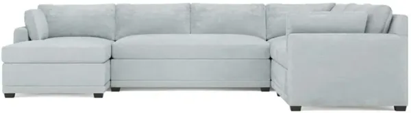 Weybridge Pale Blue U-Chaise Sectional - Left Chaise - 142"