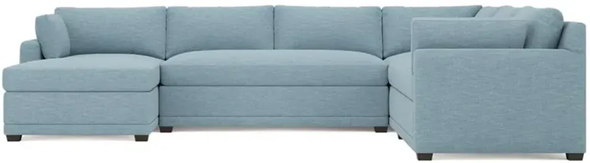 Weybridge Eggshell Blue Performance U-Chaise Sectional - Left Chaise - 142"