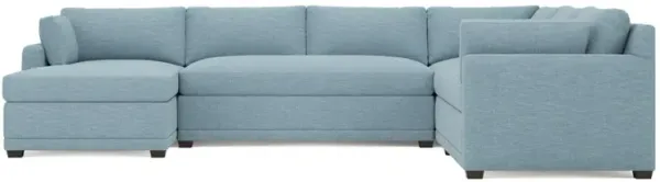Weybridge Eggshell Blue Performance U-Chaise Sectional - Left Chaise - 142"