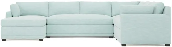 Weybridge Sea Mint Performance U-Chaise Sectional - Left Chaise - 142"