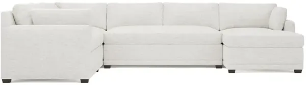 Weybridge Heathered Ivory Performance U-Chaise Sectional - Right Chaise - 142"