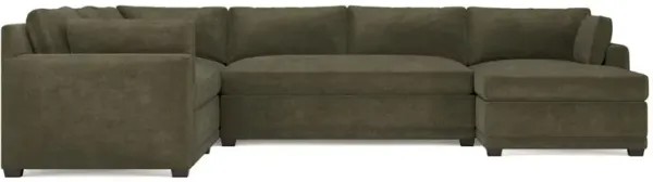 Weybridge Tuscan Olive U-Chaise Sectional - Right Chaise - 142"