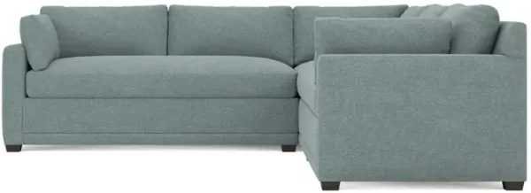 Weybridge Heathered Teal Corner Sectional - Left End - 110"