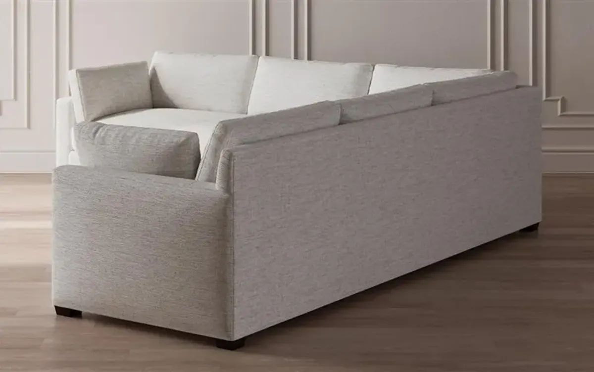 Weybridge Heathered Cream Performance Corner Sectional - Left End - 110"