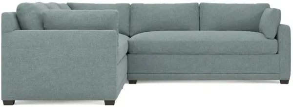 Weybridge Heathered Teal Corner Sectional - Right End - 110"