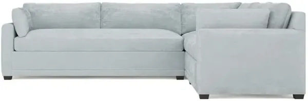 Weybridge Pale Blue Corner Sectional - Left End - 123"