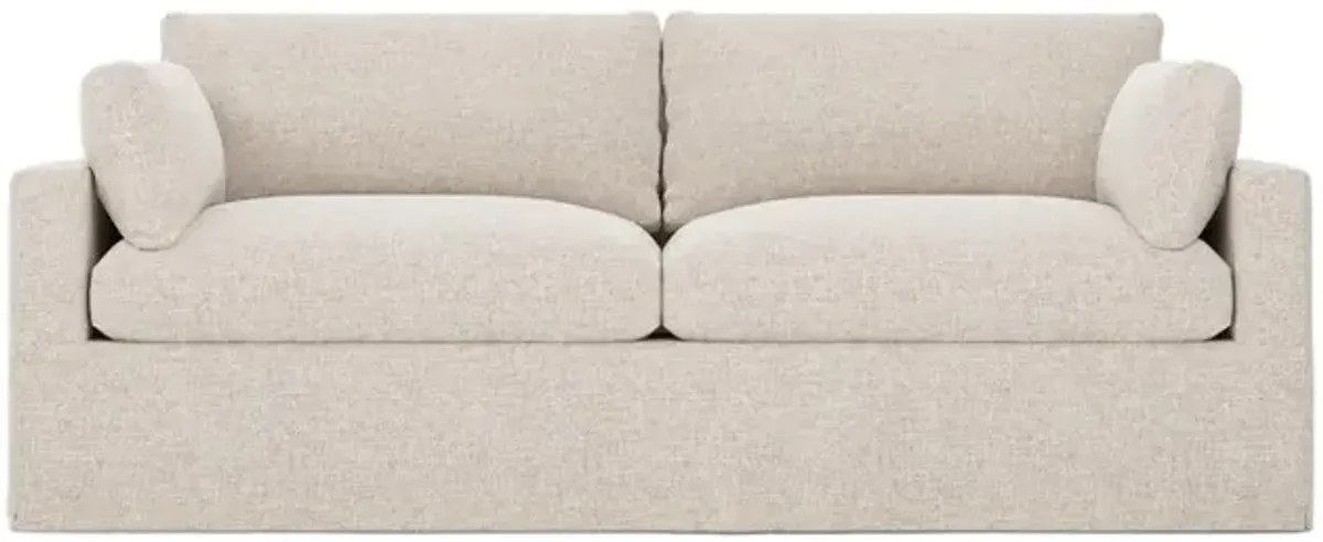 Weybridge Straw Performance Slipcovered 2-Cushion Sofa - 88"