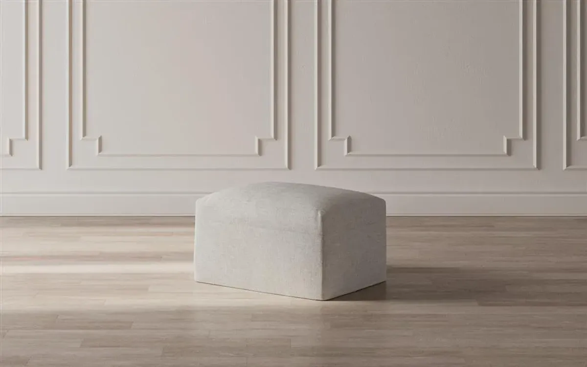 Weybridge Vanilla Slipcovered Ottoman