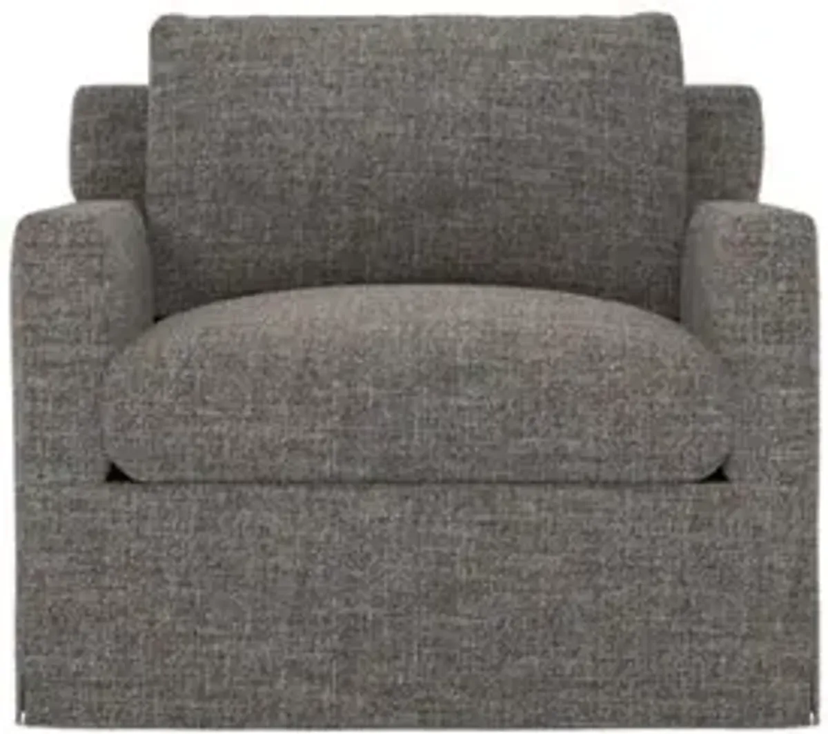 Weybridge Truffle Performance Slipcovered Swivel Chair