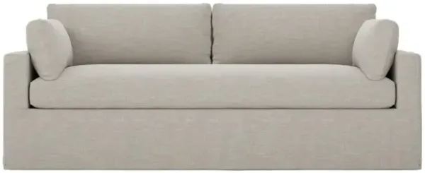 Weybridge Dove Performance Slipcovered Bench Cushion Sofa - 88"