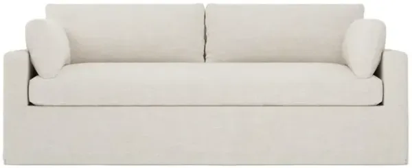 Weybridge Sea Salt Performance Slipcovered Bench Cushion Sofa - 88"