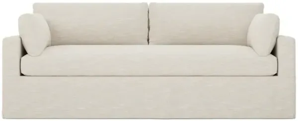 Weybridge Sand Dollar Performance Slipcovered Bench Cushion Sofa - 88"