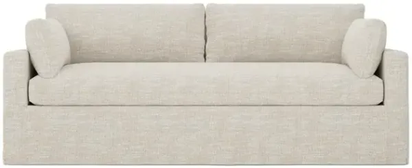 Weybridge Dune Performance Slipcovered Bench Cushion Sofa - 88"